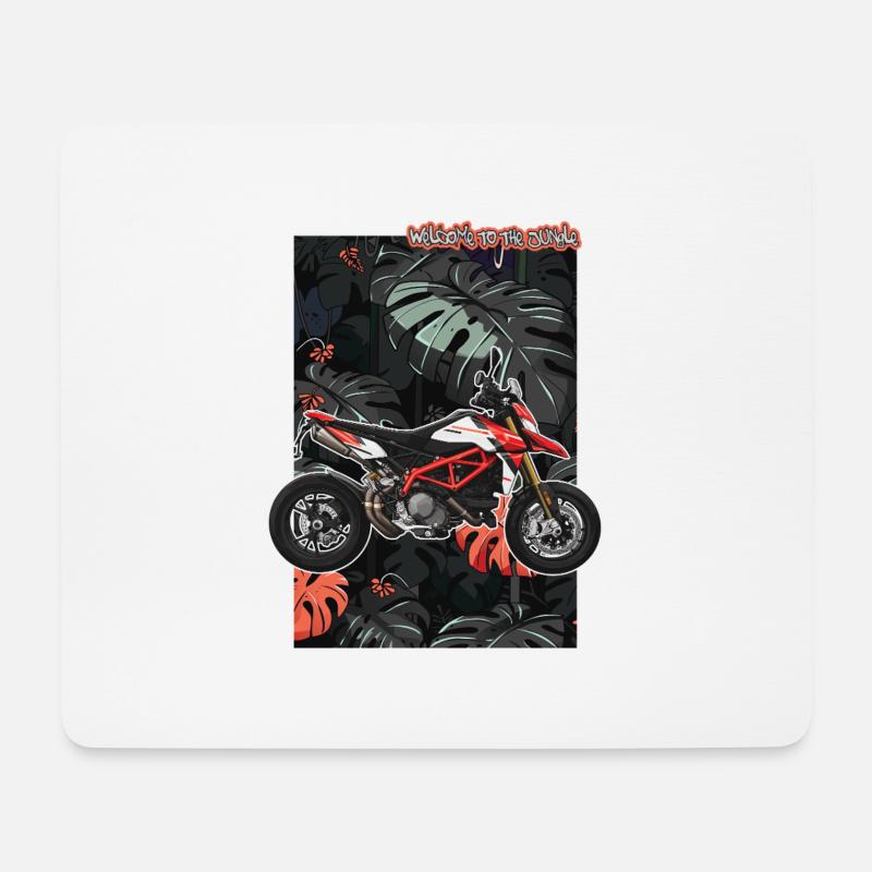 Superbike // Illustration - Mousepad (Querformat) - Weiß