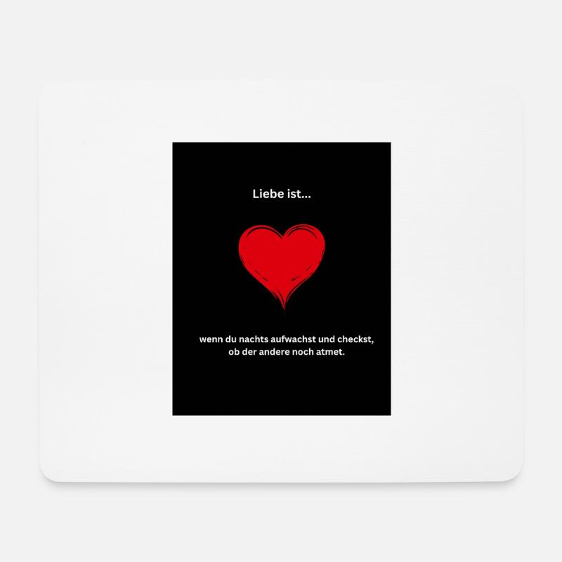 Liebe-noch atmet - Mousepad (Querformat) - Weiß