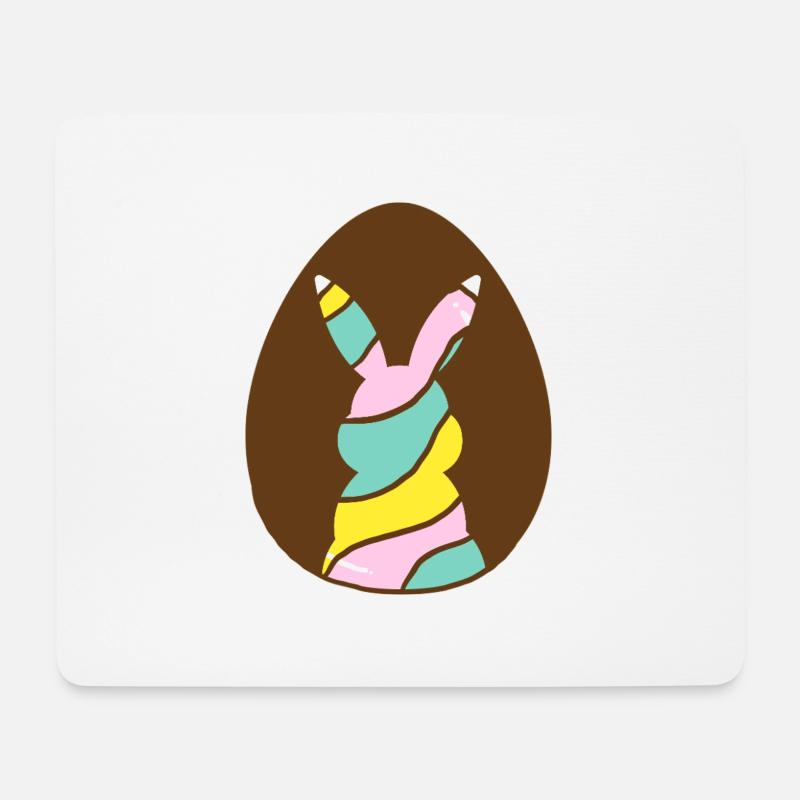 rabbit in egg - Mousepad (Querformat) - Weiß