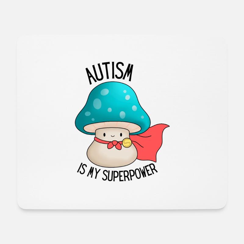 Autismus ist meine Superkraft neurospicy - Mousepad (Querformat) - Weiß