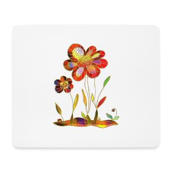 Blumen - Mousepad (Querformat) - Weiß - Vorne