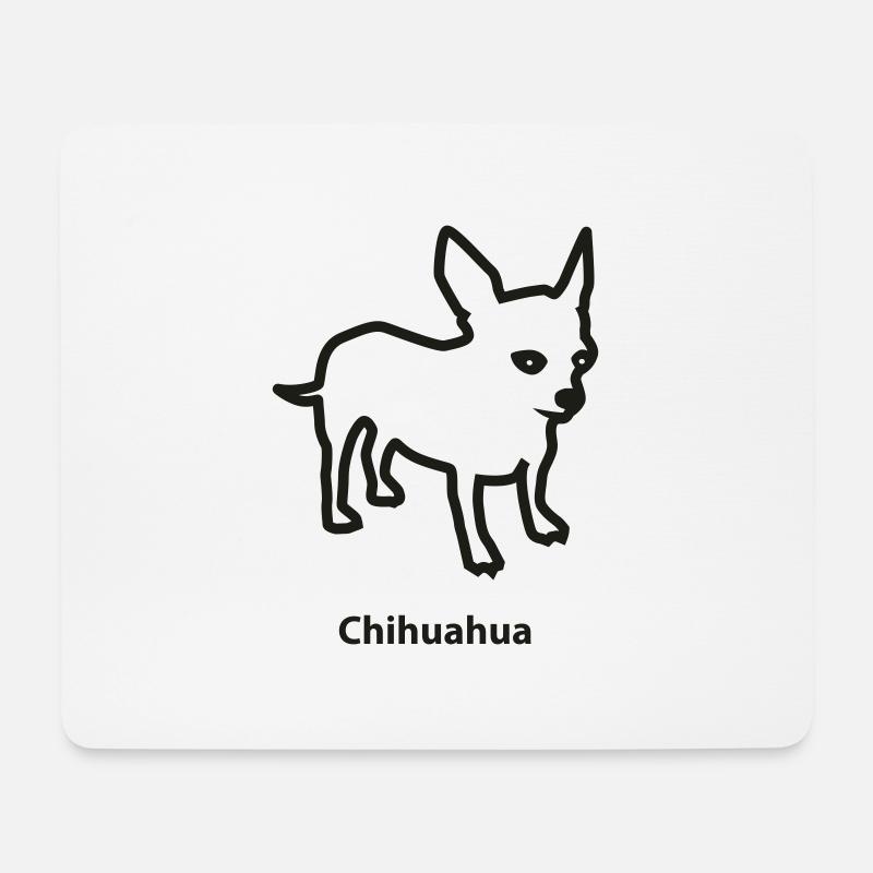 chihuahua - Mousepad (Querformat) - Weiß
