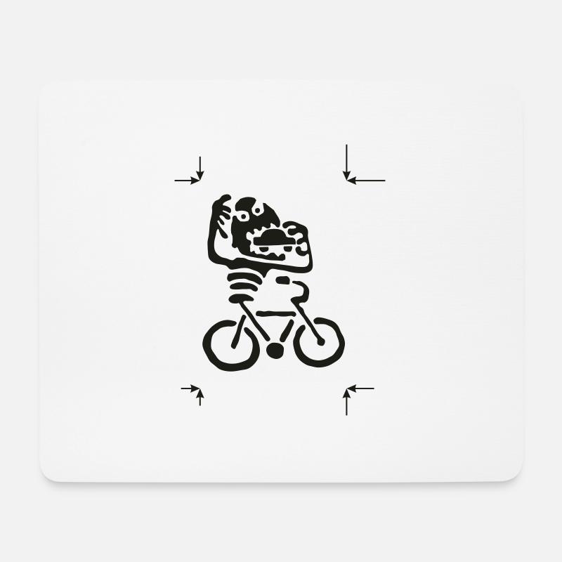 Fahrradmonster - Mousepad (Querformat) - Weiß
