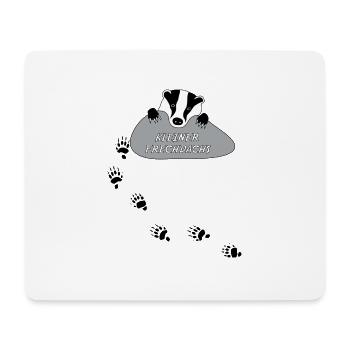 kleiner frechdachs dachs frech spur tierspur pfote - Mousepad (Querformat) - Weiß - Vorne