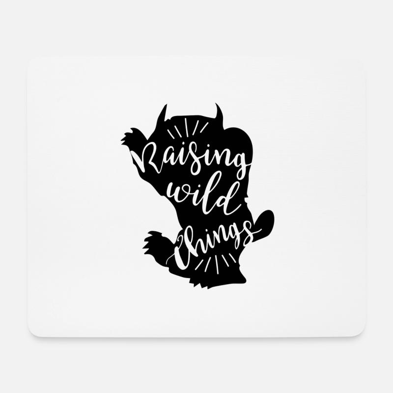 raising wild things. Gift idea for mom - Mouse Pad (horizontal) - white