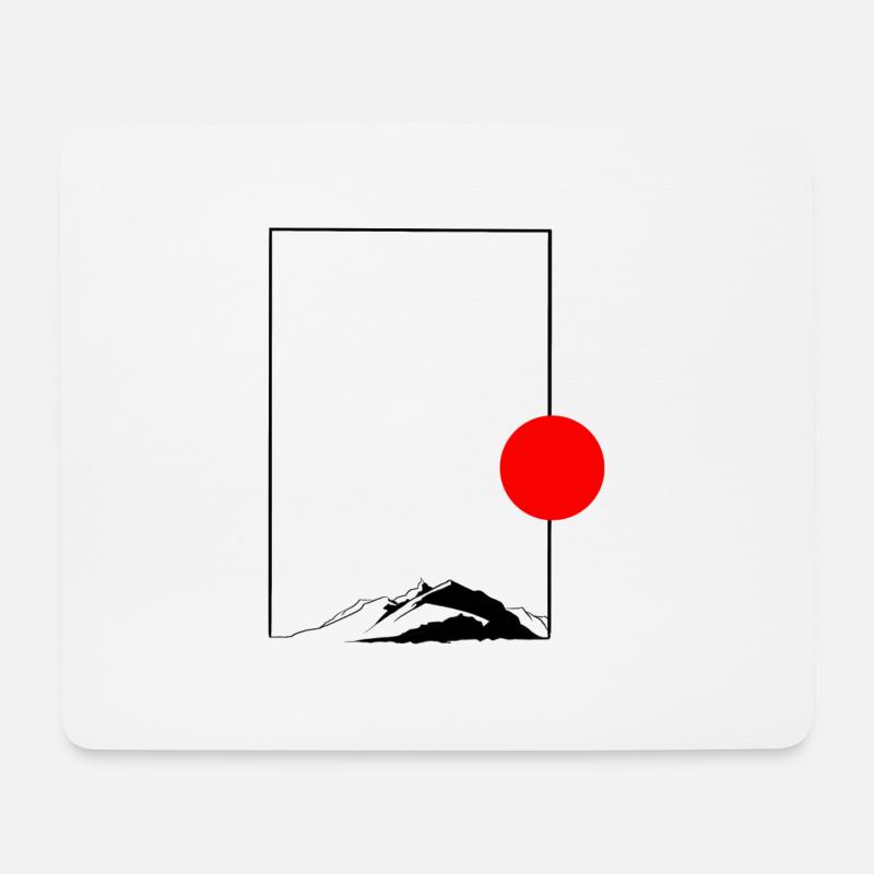 Minimalist sunrise - Mouse Pad (horizontal) - white