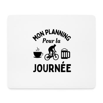 mon planning pour la journée - Tapis de souris (format paysage) - blanc - Devant