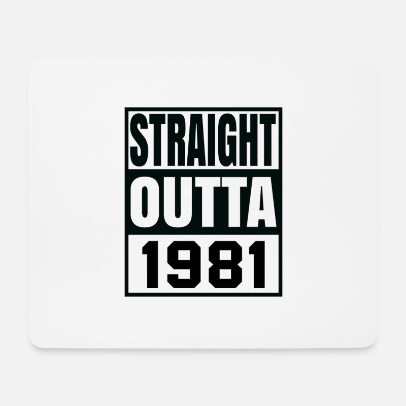 Straight Outta 1981 - Mousepad (Querformat) - Weiß