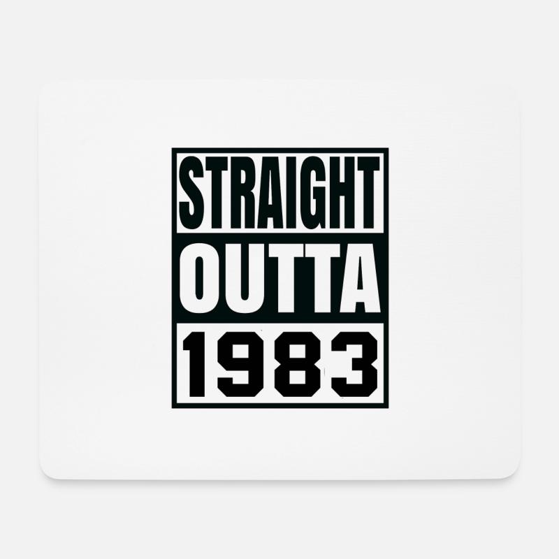 Straight Outta 1983 - Mousepad (Querformat) - Weiß