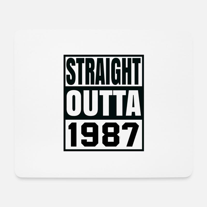 Straight Outta 1987 - Mousepad (Querformat) - Weiß
