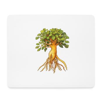 Ginseng - Mousepad (Querformat) - Weiß - Vorne