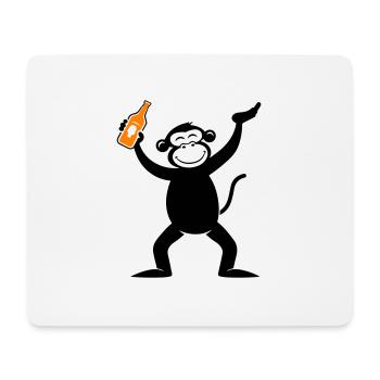 Affe Bier Lustig Party Junggeselle - Mousepad (Querformat) - Weiß - Vorne