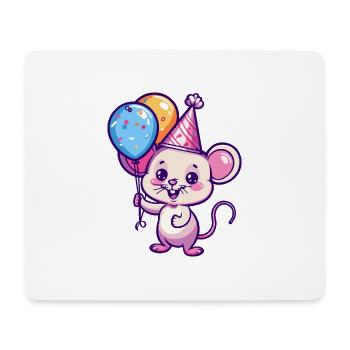 Mouse Birthday Baby - Mouse Pad (horizontal) - white - Front