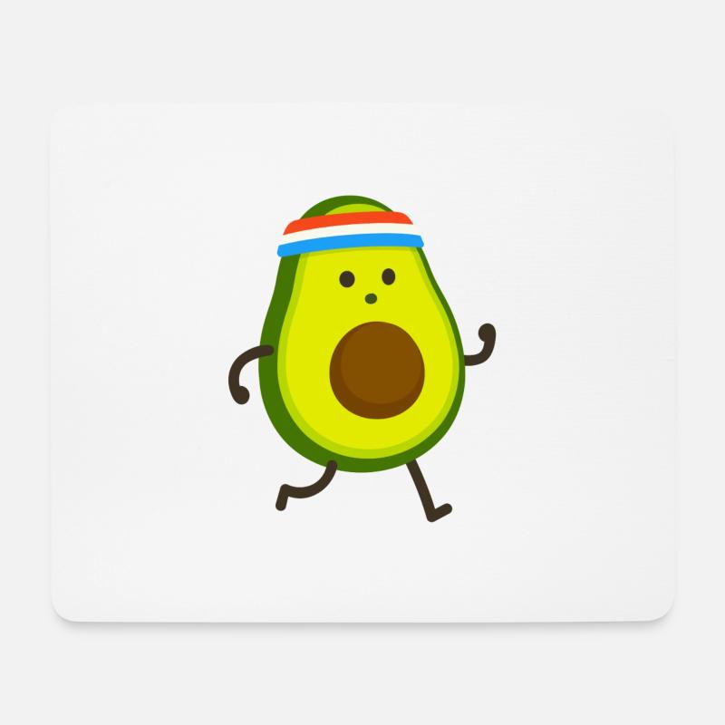 Avocado - Mousepad (Querformat) - Weiß