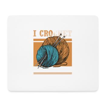 Gift - knitting crochet sewing wool - Mouse Pad (horizontal) - white - Front