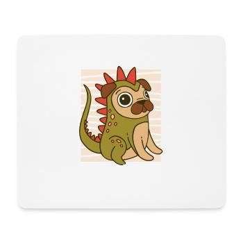 Cadeau - Carlin Carlin amoureux des chiens Pugasaurus - Tapis de souris (format paysage) - blanc - Devant