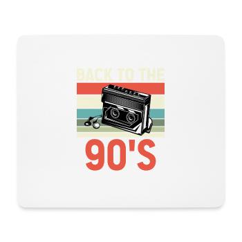 Walkman Back to the 90s - Geschenkidee - Mousepad (Querformat) - Weiß - Vorne