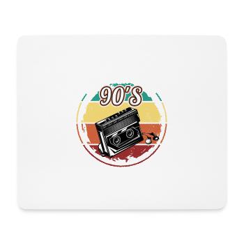 Walkman Back to the 90s - Geschenkidee - Mousepad (Querformat) - Weiß - Vorne