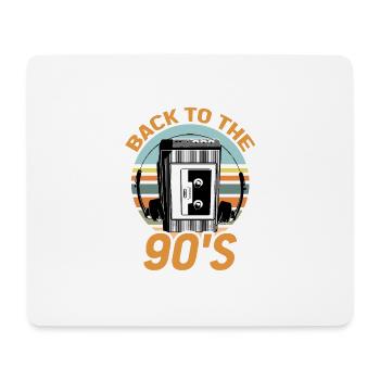 Walkman Back to the 90s - Geschenkidee - Mousepad (Querformat) - Weiß - Vorne