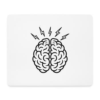 Brain Storm - Brain Mental Health Logo - Mouse Pad (horizontal) - white - Front