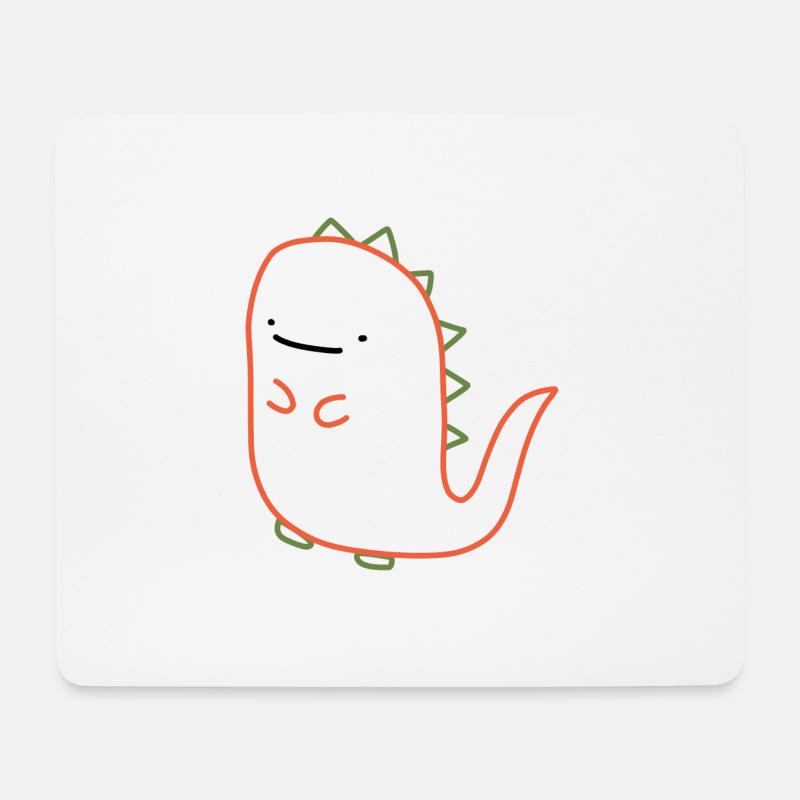 Dino - Mousepad (Querformat) - Weiß
