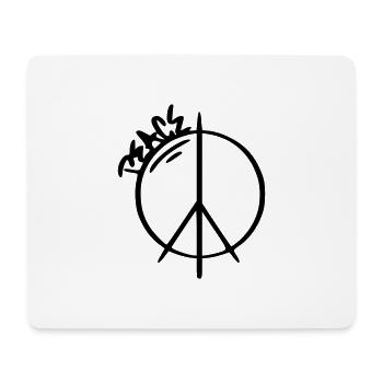 Peace Zeichen Zeichnung Frieden Skizze schwarz - Mousepad (Querformat) - Weiß - Vorne