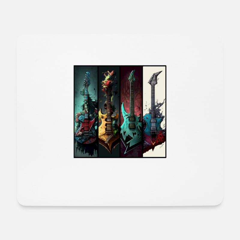 Lets rock - Tapis de souris (format paysage) - blanc