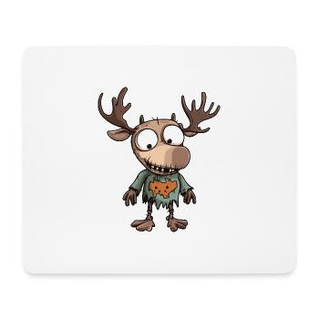 Elch Halloween Lustig Zombie - Mousepad (Querformat) - Weiß - Vorne