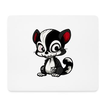 Stinktier Halloween Lustig Zombie - Mousepad (Querformat) - Weiß - Vorne
