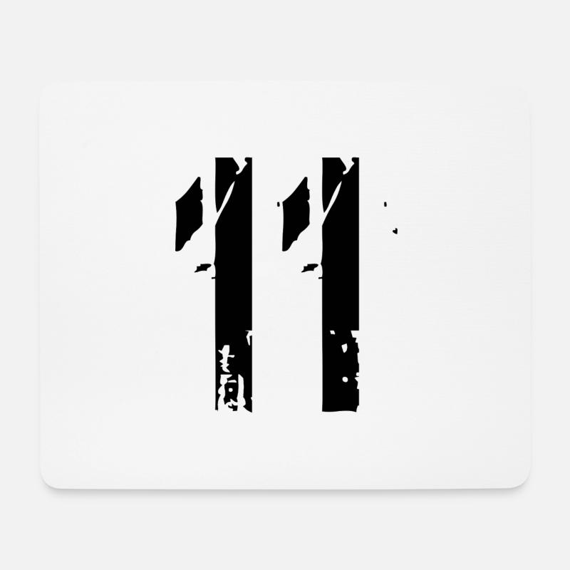 11 Zahl 11 Jahre - Mousepad (Querformat) - Weiß