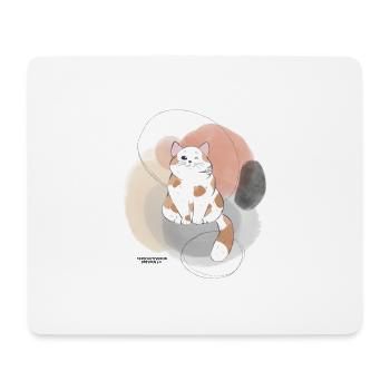 🐾 Rot-Weiße Katze 🐈 - Mousepad (Querformat) - Weiß - Vorne