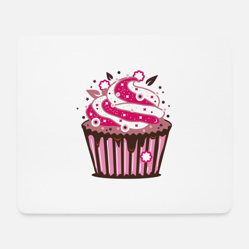 Cupcake - Mousepad (Querformat) - Weiß