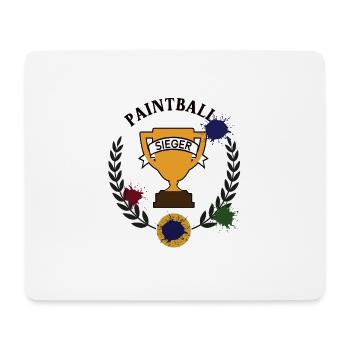 Paintball Sieger Paintballer Spieler Team Turnier - Mousepad (Querformat) - Weiß - Vorne