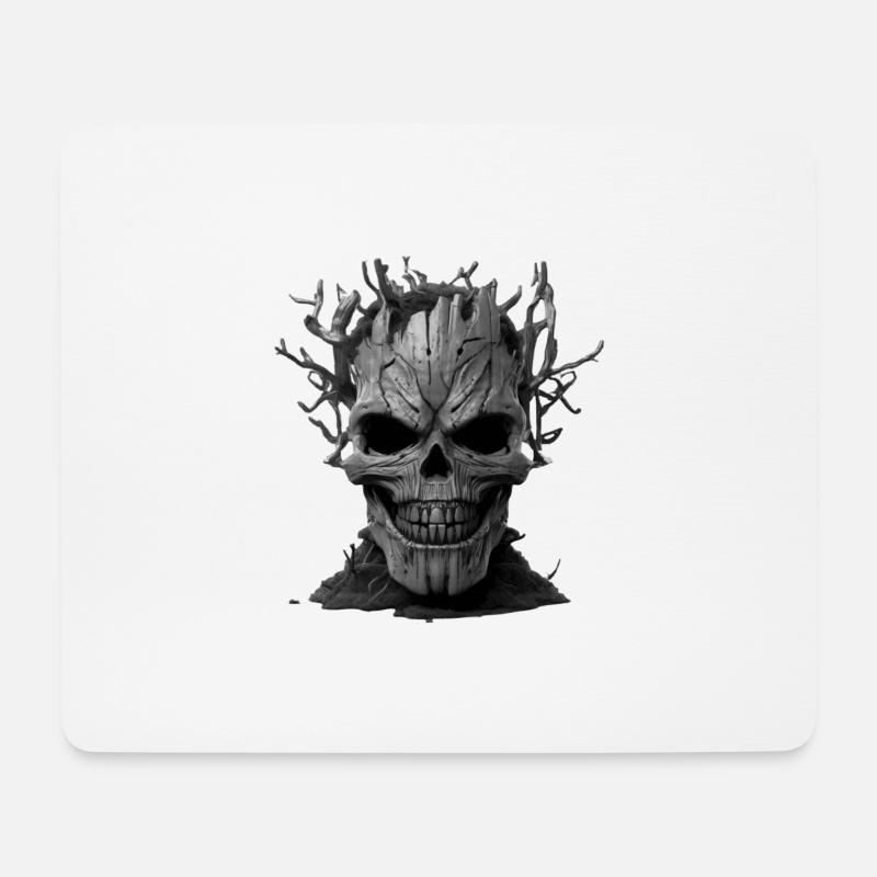 Kopf - Mousepad (Querformat) - Weiß