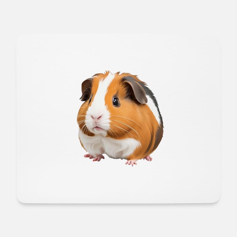Entzückendes Meerschweinchen - Mousepad (Querformat) - Weiß