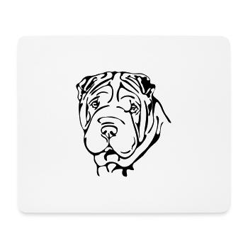 SHAR PEI Hunde Hund Shar-Pei Wilsigns - Mousepad (Querformat) - Weiß - Vorne