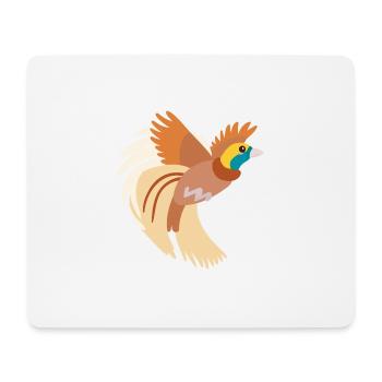 Oiseau de paradis - Tapis de souris (format paysage) - blanc - Devant