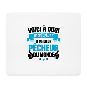 Voici à quoi ressemble meilleur pêcheur du monde - Tapis de souris (format paysage) - blanc - Devant