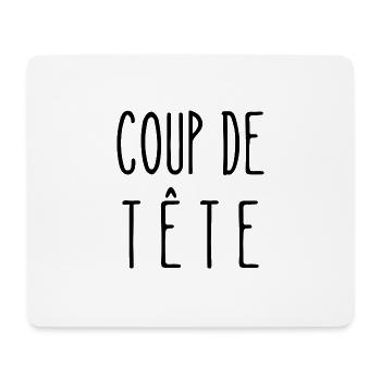 coup de tête - Tapis de souris (format paysage) - blanc - Devant