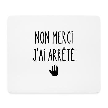 non merci j'ai arrêté - Tapis de souris (format paysage) - blanc - Devant