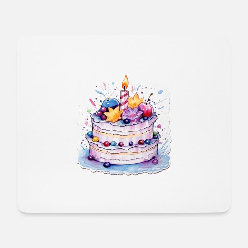 Torte - Mousepad (Querformat) - Weiß