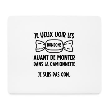 je veux voir les bonbons - Tapis de souris (format paysage) - blanc - Devant