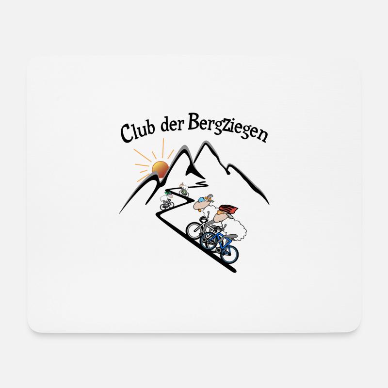 Club der Radsport Bergziegen - Mousepad (Querformat) - Weiß