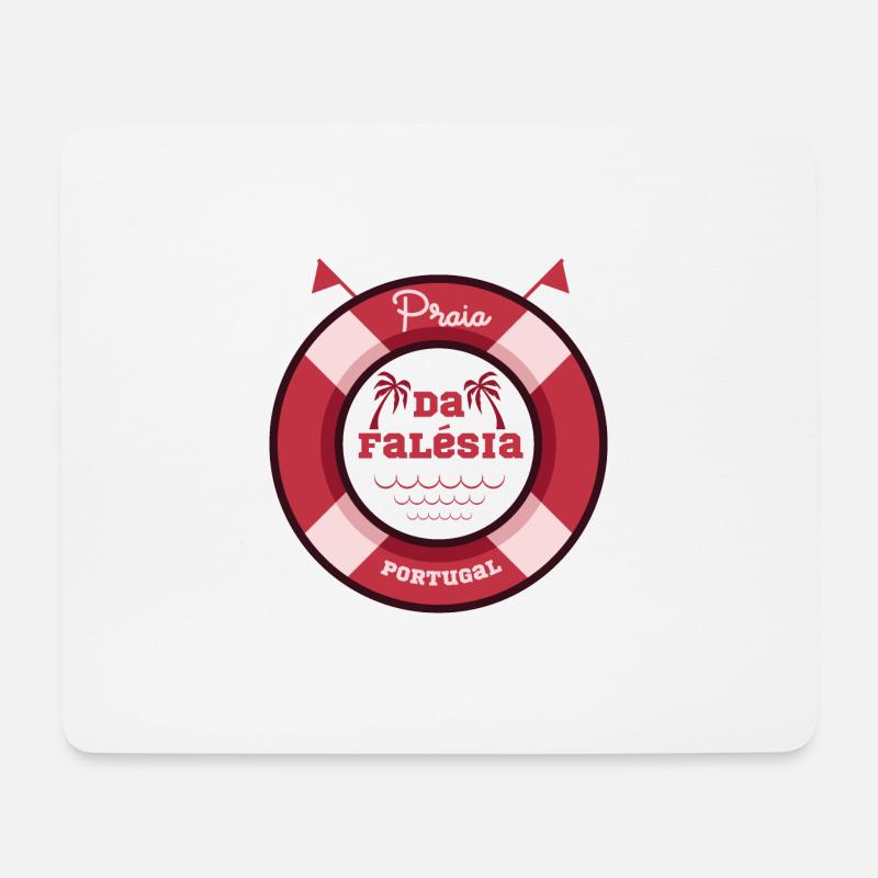 Da Falesia Portugal - Mousepad (Querformat) - Weiß