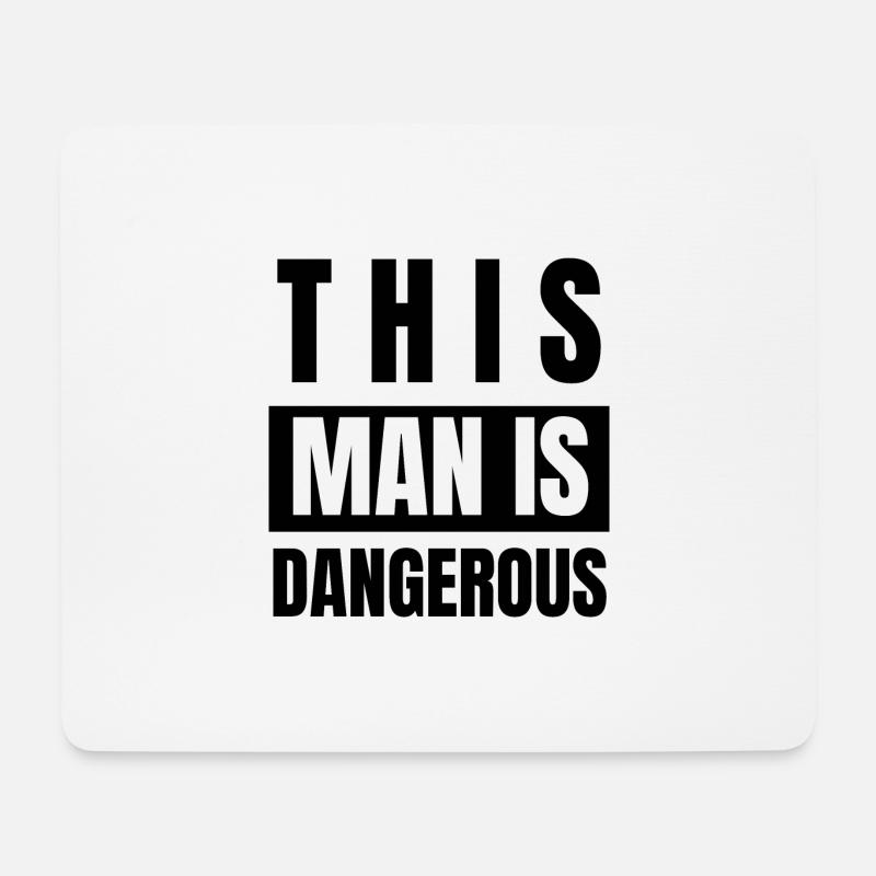 dieser Mann ist gefährlich - Mousepad (Querformat) - Weiß