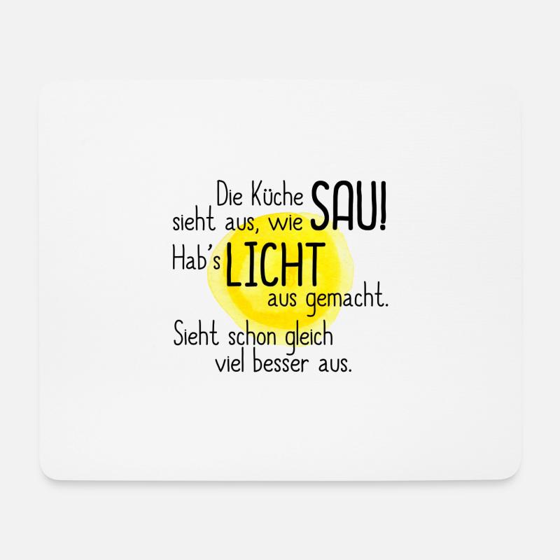 338 Küche Licht aus - Mousepad (Querformat) - Weiß