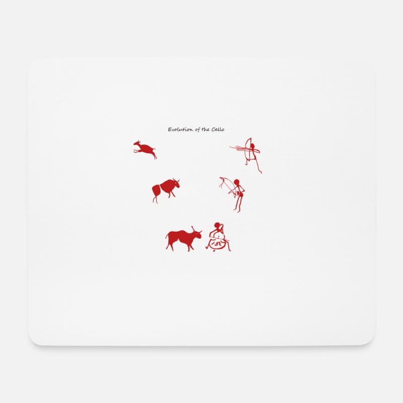evolution of cello 2 0 KOSZULKA02 - Mouse Pad (horizontal) - white