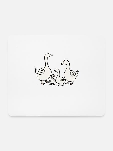 Gans - Mousepad (Querformat) - Weiß