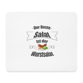 Der beste Salat ist der Wurstsalat - Mousepad (Querformat) - Weiß - Vorne