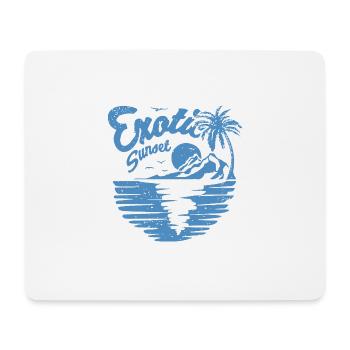 Exotic Sunset Palm Design - Mouse Pad (horizontal) - white - Front